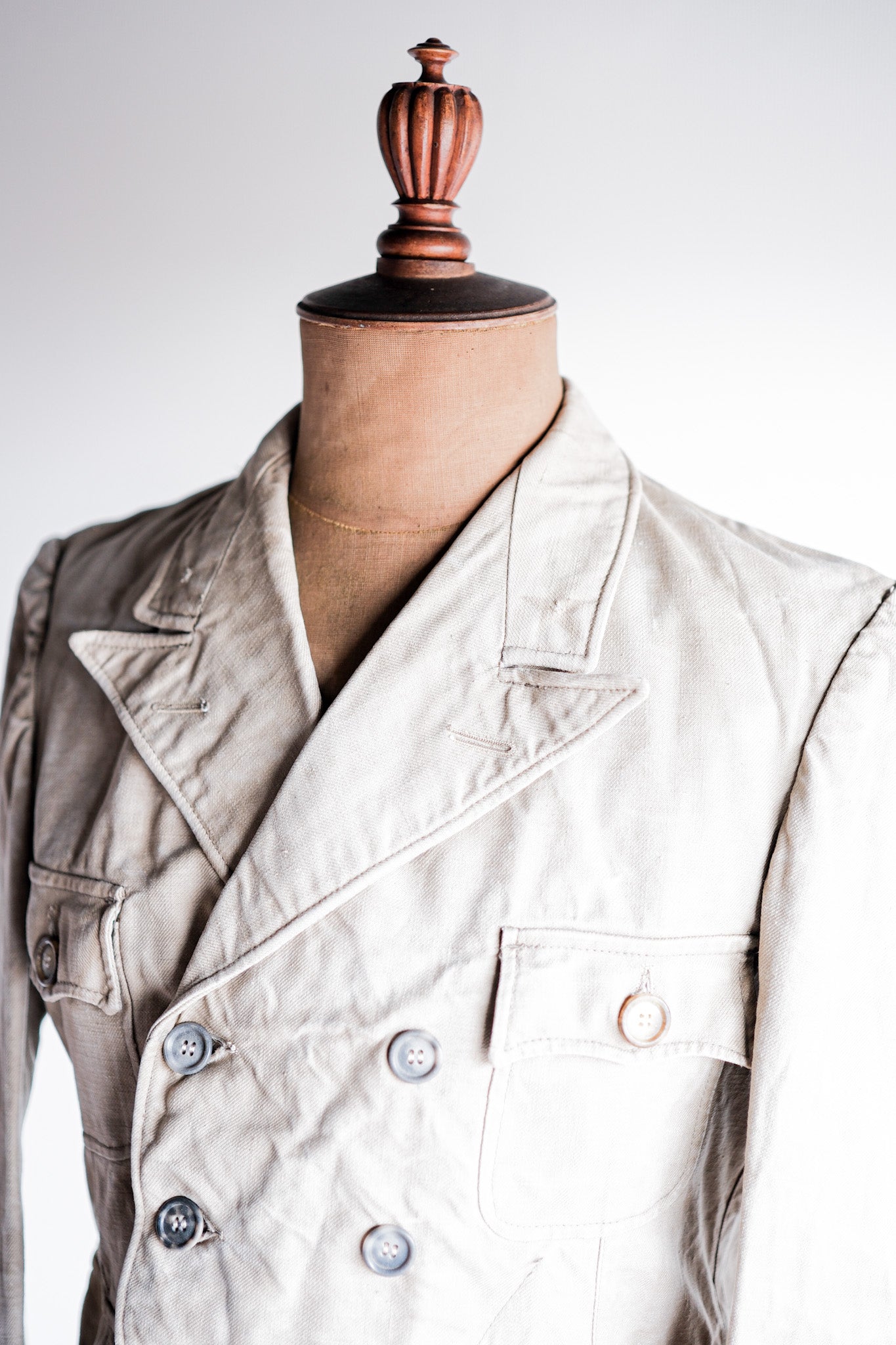 【~40's】French Vintage Double Breasted Work Jacket