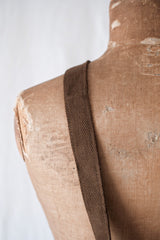 【~40's】French Army Brown Linen Musette Bag "Dead Stock"
