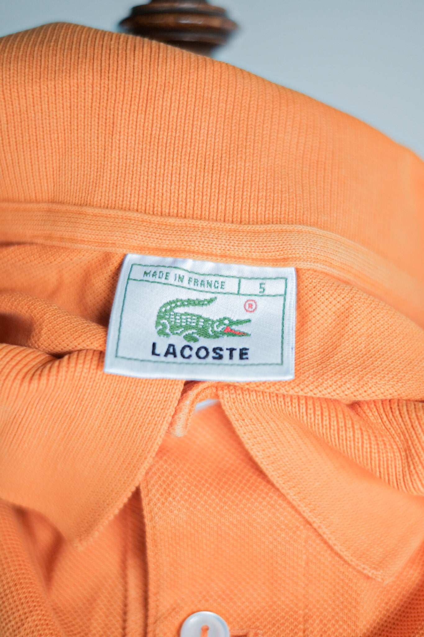 [~ 80's] Chemise Lacoste S/S Polo Size.5 "Orange"