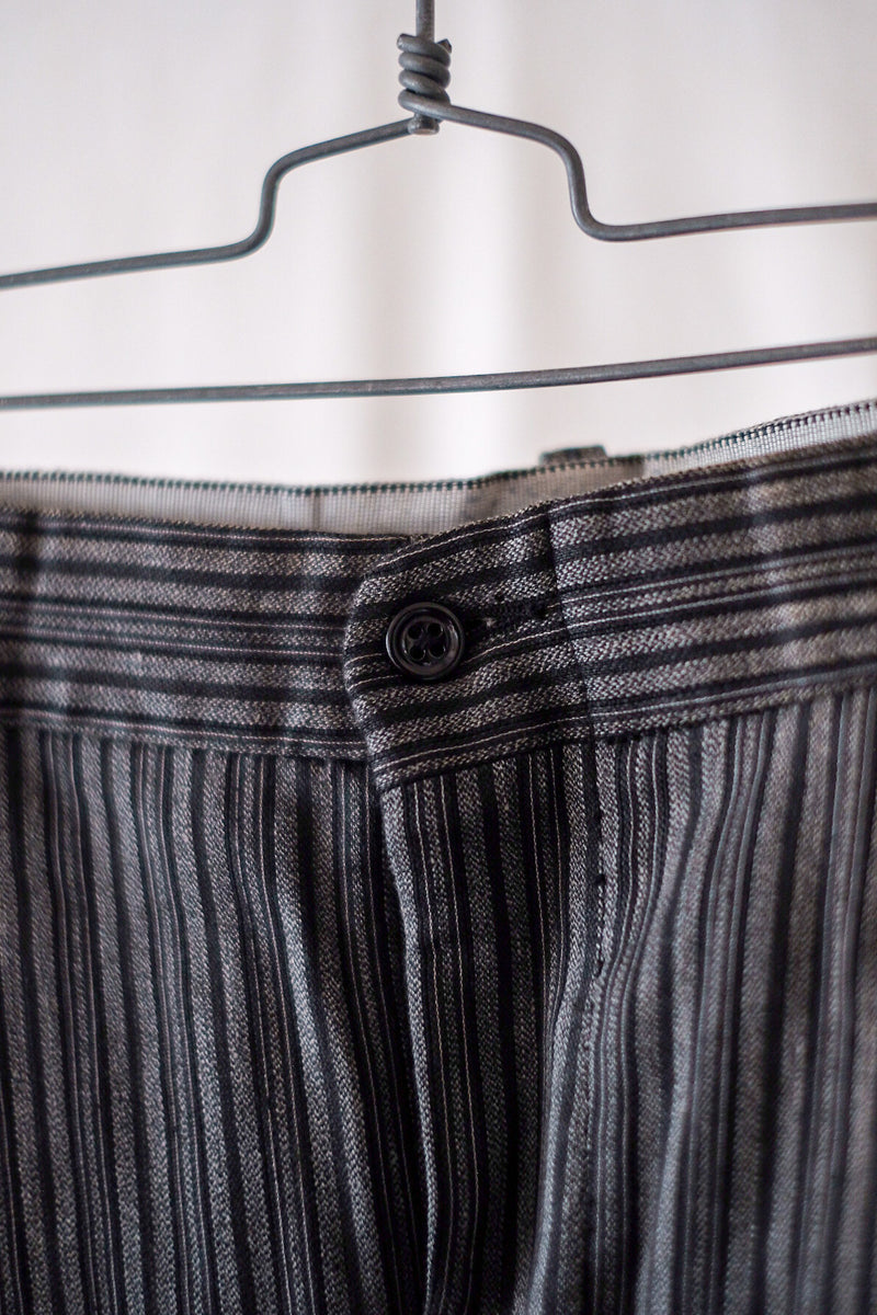 [~ 50's] Pantalon de travail à rayures en coton vintage français