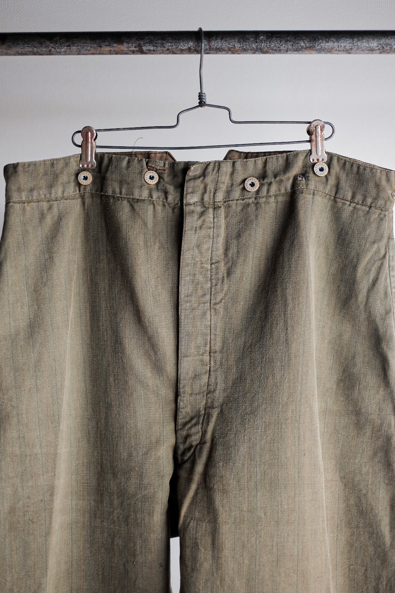 ［~20's］French Vintage Moss Green Hunting Gilet & Jodhpurs "Au Louvre"