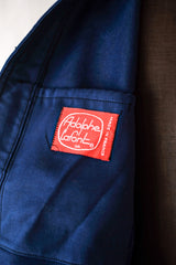 [~ 50's] แจ็คเก็ตงานโมลสกินสีน้ำเงินวินเทจฝรั่งเศส "Dead Stock"