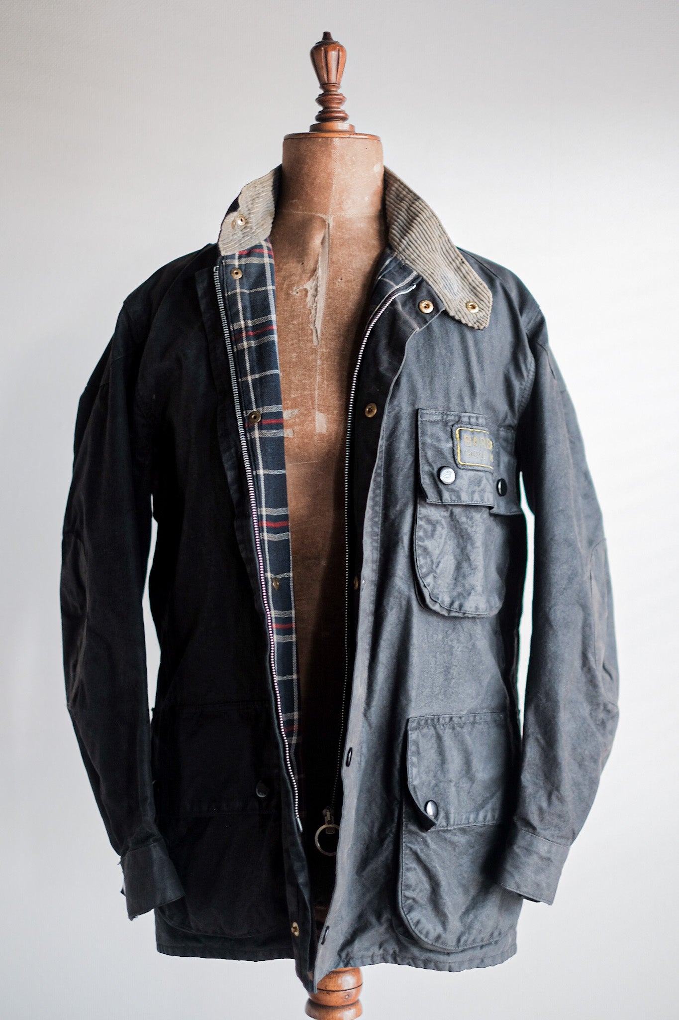 [~ 70 년대] 빈티지 바버 왁스가있는 재킷 "알 수없는 모델"1 crest