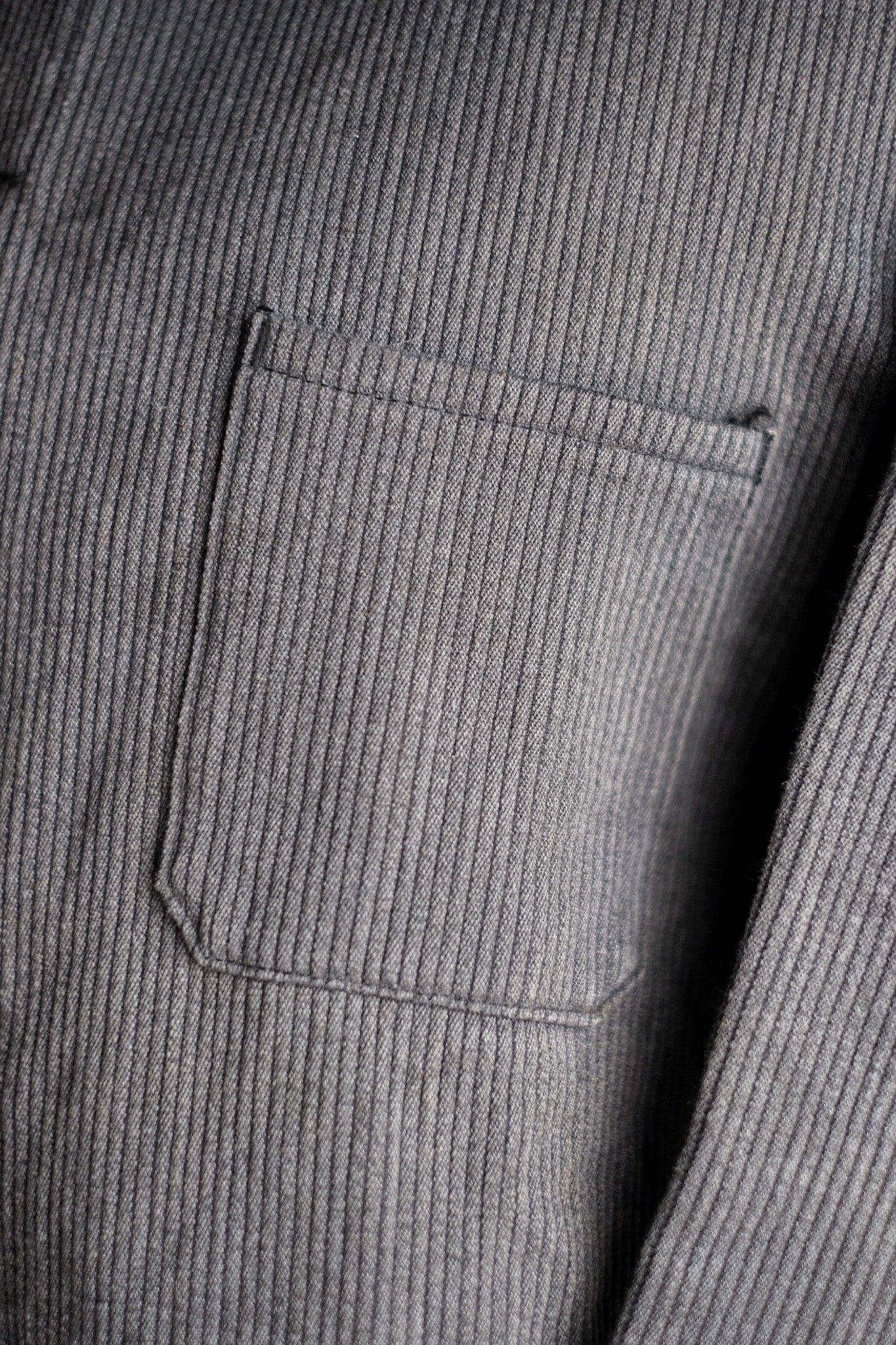 ［~50’s］French Vintage Gray Cotton Pique Work Jacket