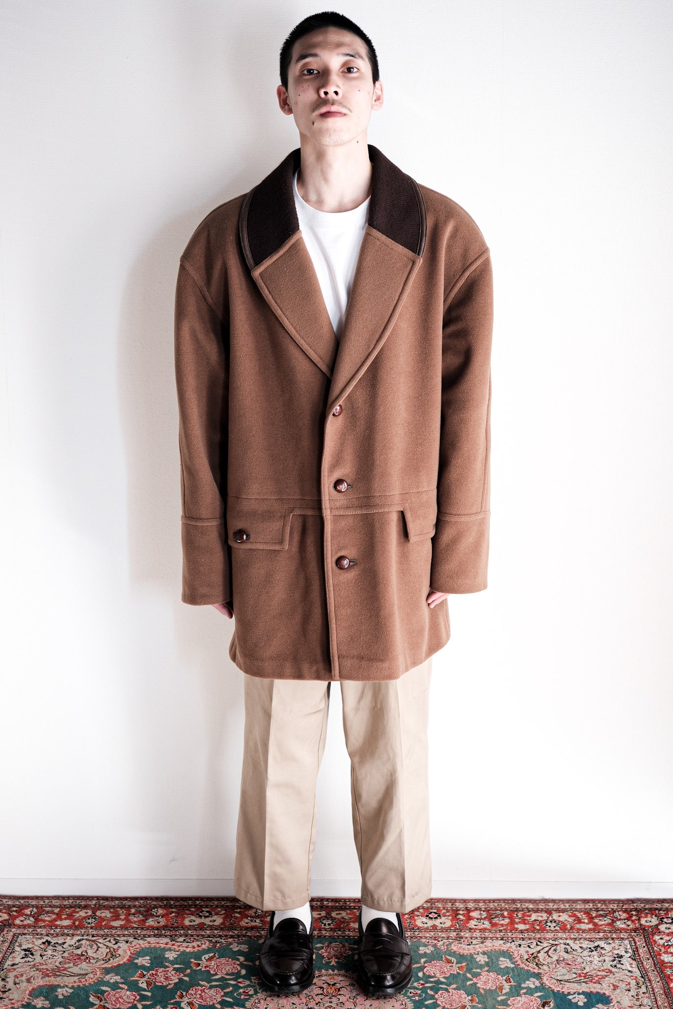 【~80's】Old Gucci Shawl Collar Cashmere Jacket Size.50