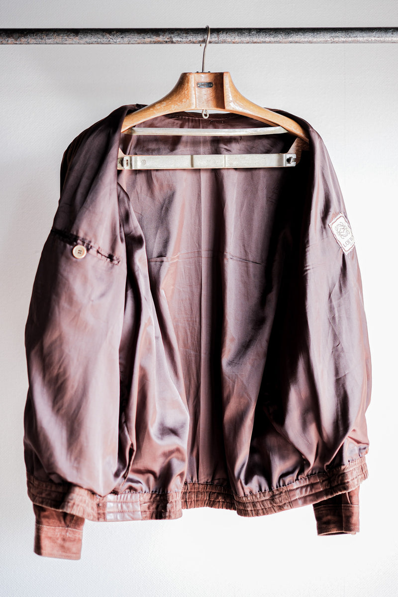[~ 80's] แจ็คเก็ตหนังหนังนิ่มสีน้ำตาล Old Loewe