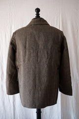 [〜40年代]法國復古棕色棉鹽和胡椒套外套
