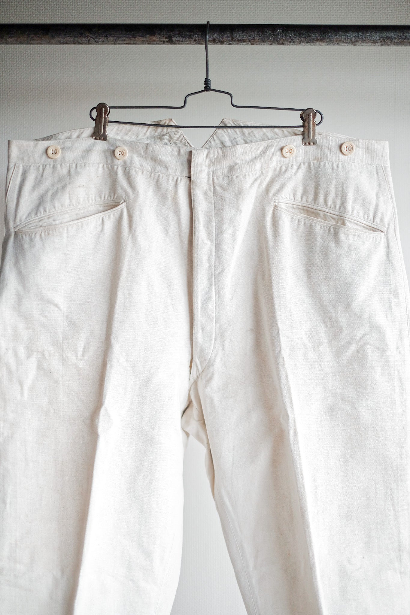 ［~30's］French Vintage Linen Work Pants