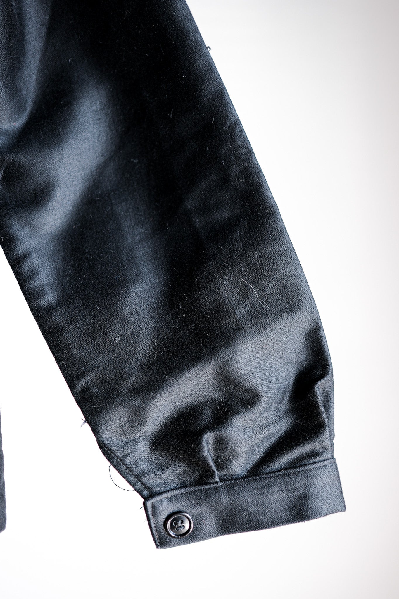［~50's］French Vintage Black Moleskin Work Jacket "Dead Stock"