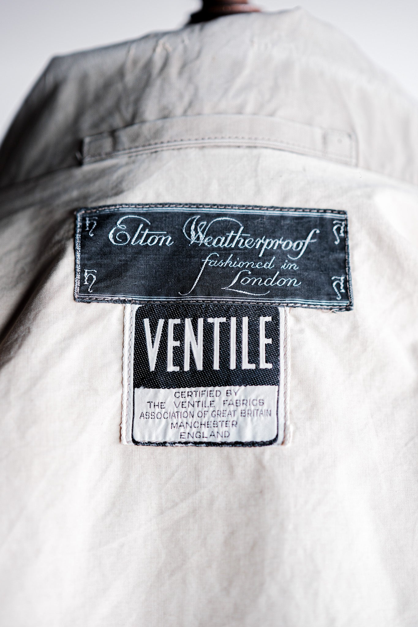 [~ 50's] British Vintage Half Belt Ventile Jacket "Elton WeatherPOOF"