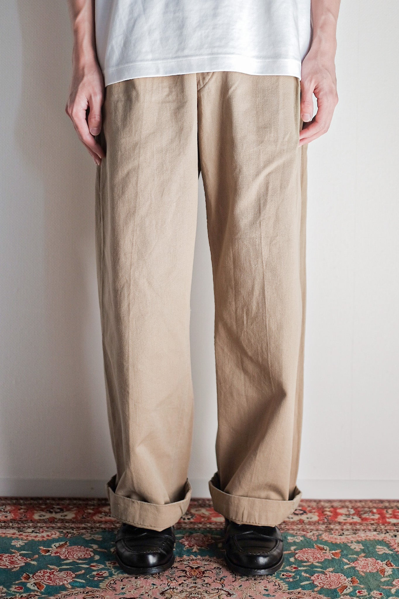 【~50's】French Army M52 Chino Trousers Size.84M