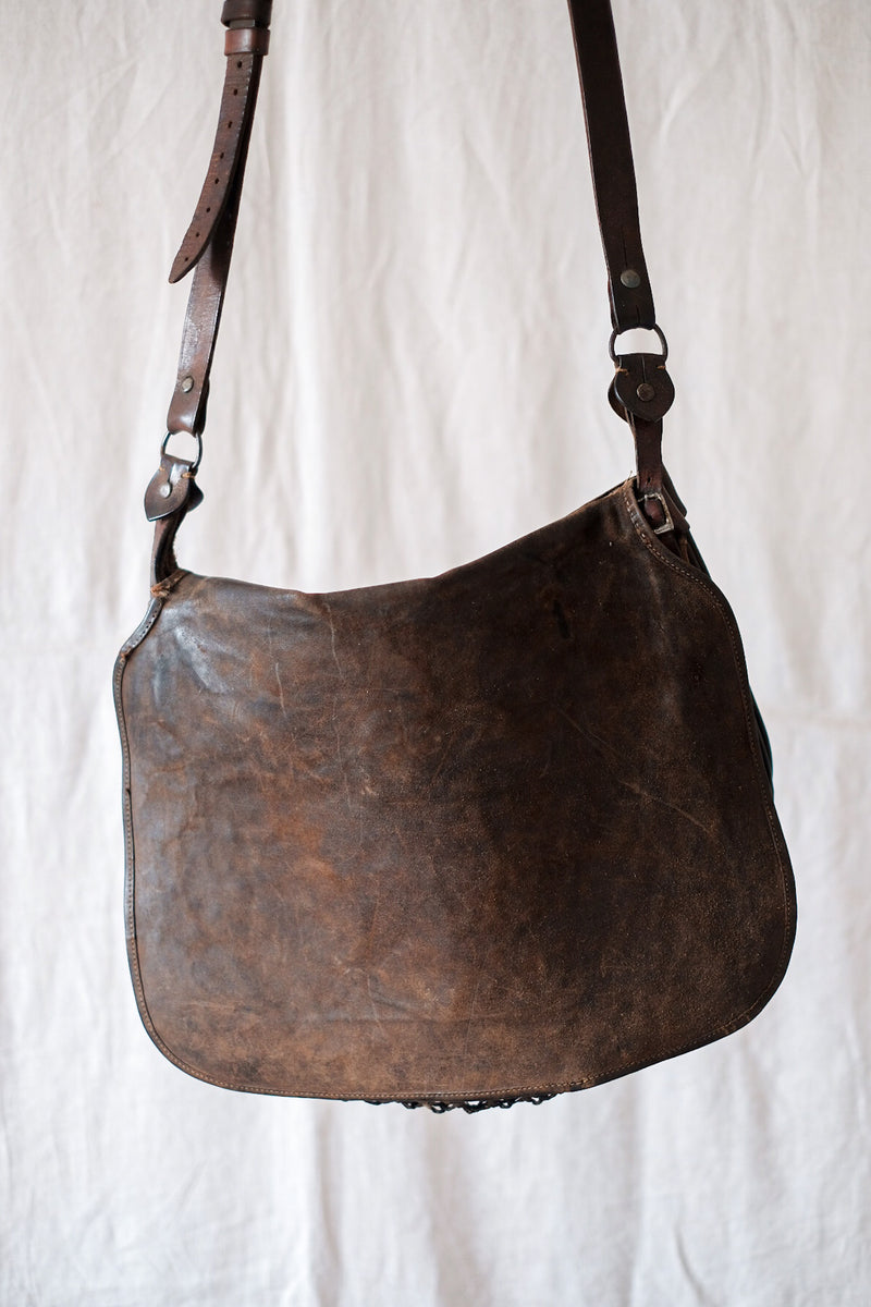 【~30's】French Vintage Fishing Leather Bag