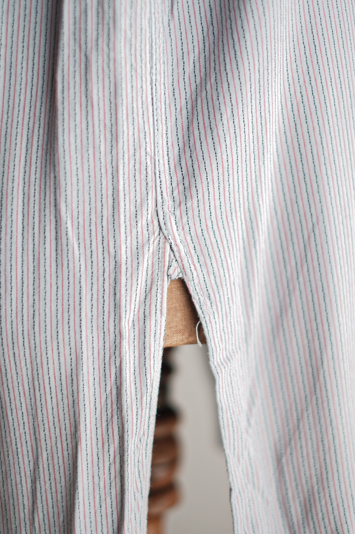 [~ 40's] French Vintage Rayon Grandpa Shirt