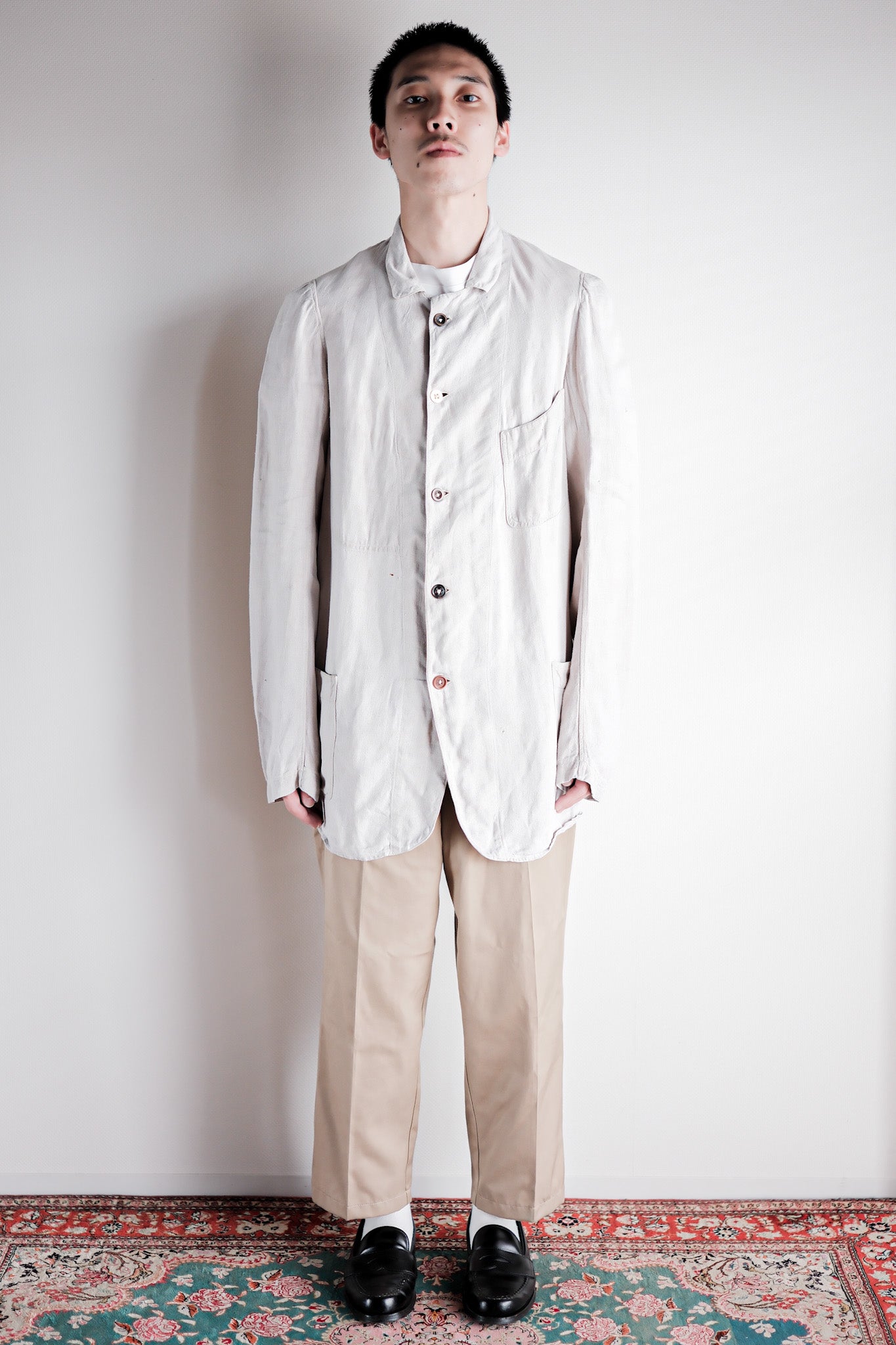 ［~20's］French Vintage Linen Jacket "Belle Jardiniere"