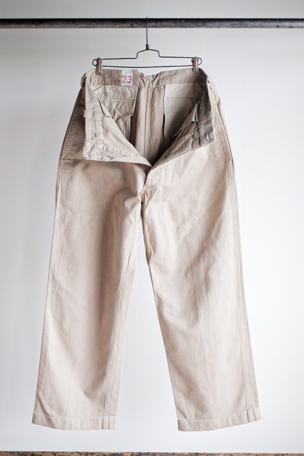【~60's】French Army M52 Chino Trousers Size.23