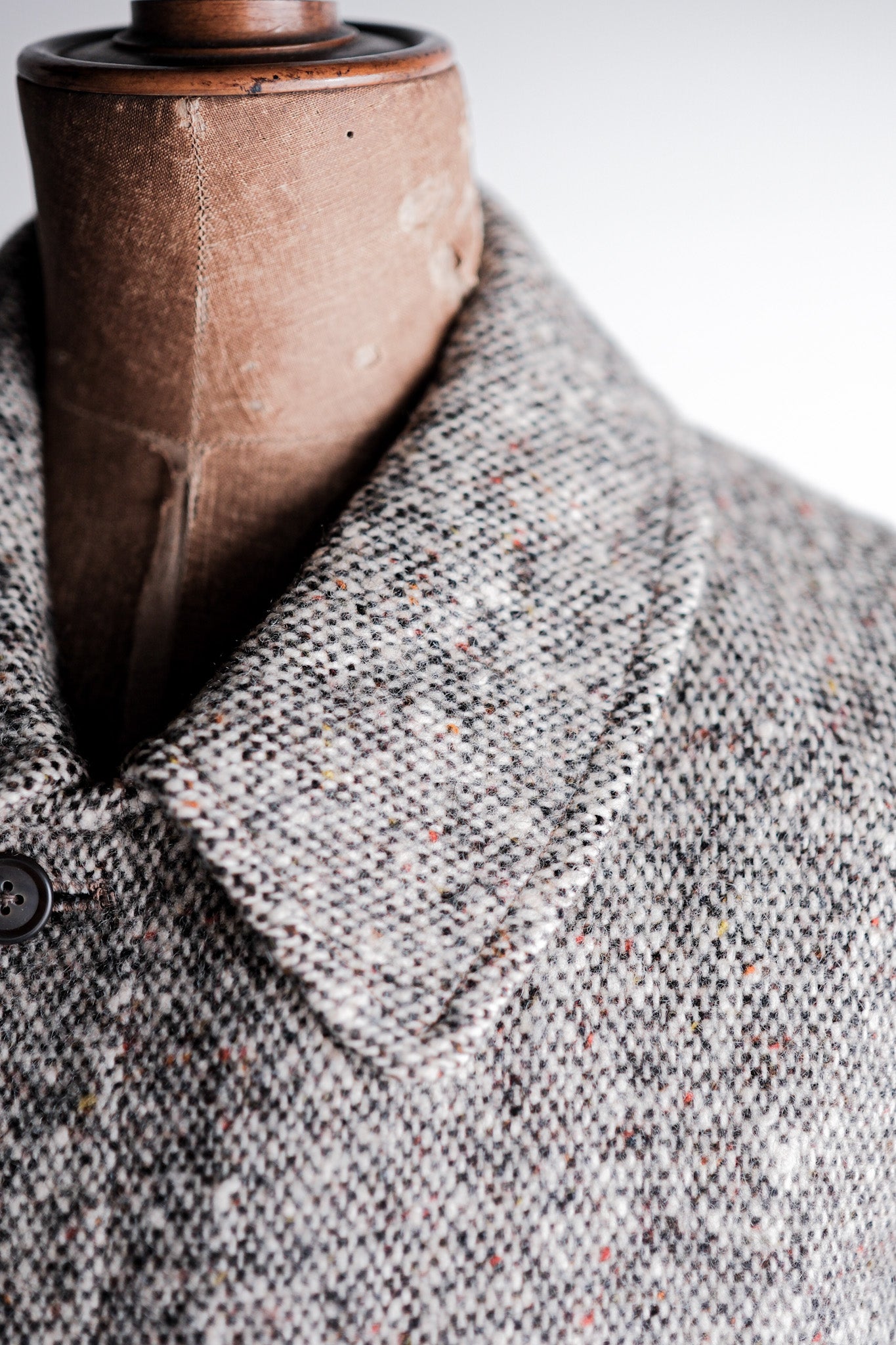 ［~70's］Vintage Burberry's Single Raglan Balmacaan Coat Size.38R "IRISH TWEED" "RAINBOW C 別注"