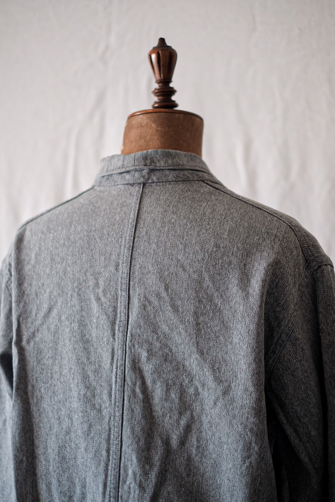 [~ 50's] French Vintage Black Chambray Atelier Coat "Adolphe Lafont"