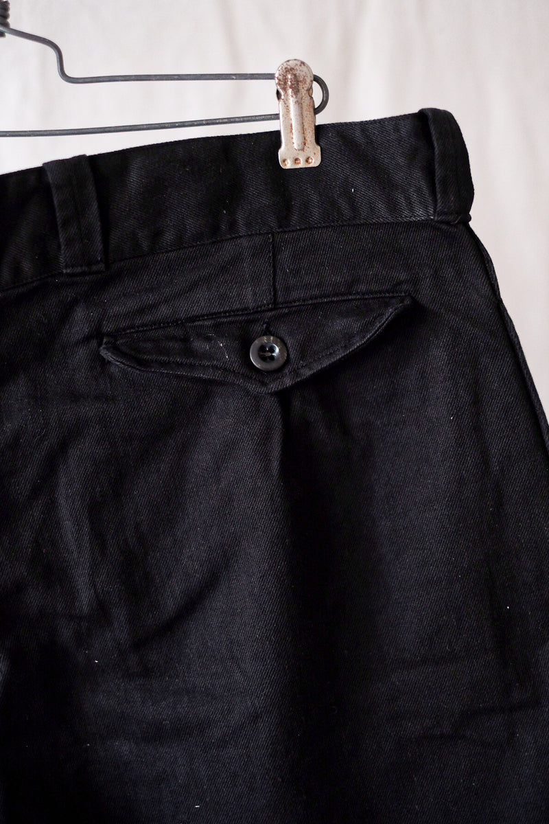 【~60's】French Army M52 Chino Shorts Size.5 "Black Overdye"