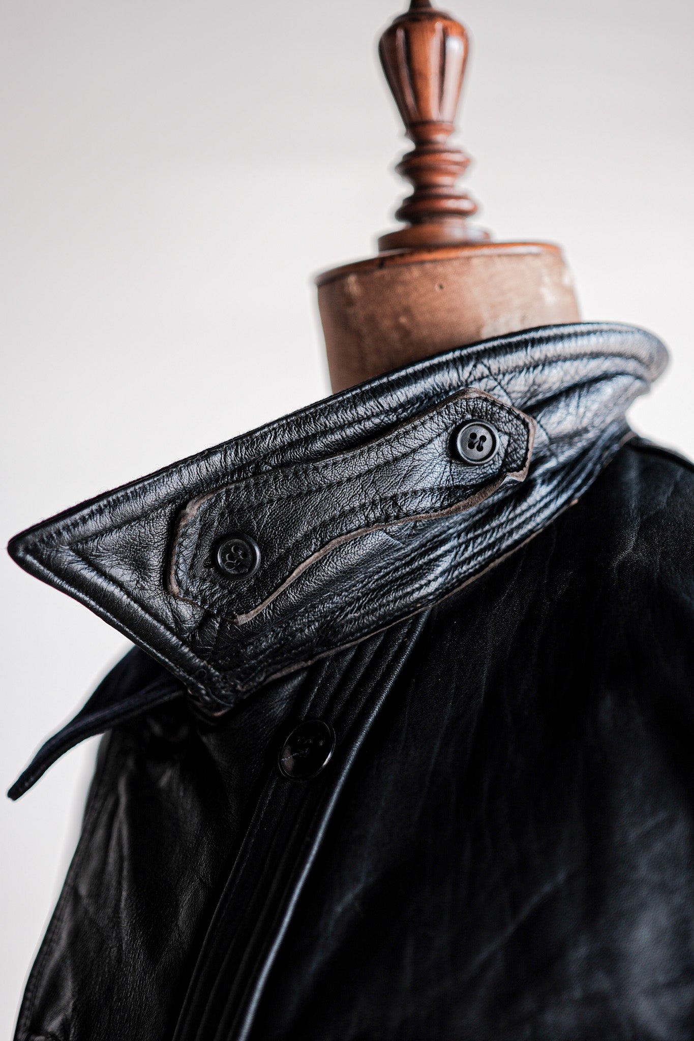 ［~50's］French Vintage Le Corbusier Leather Work Jacket "Wool Collar"