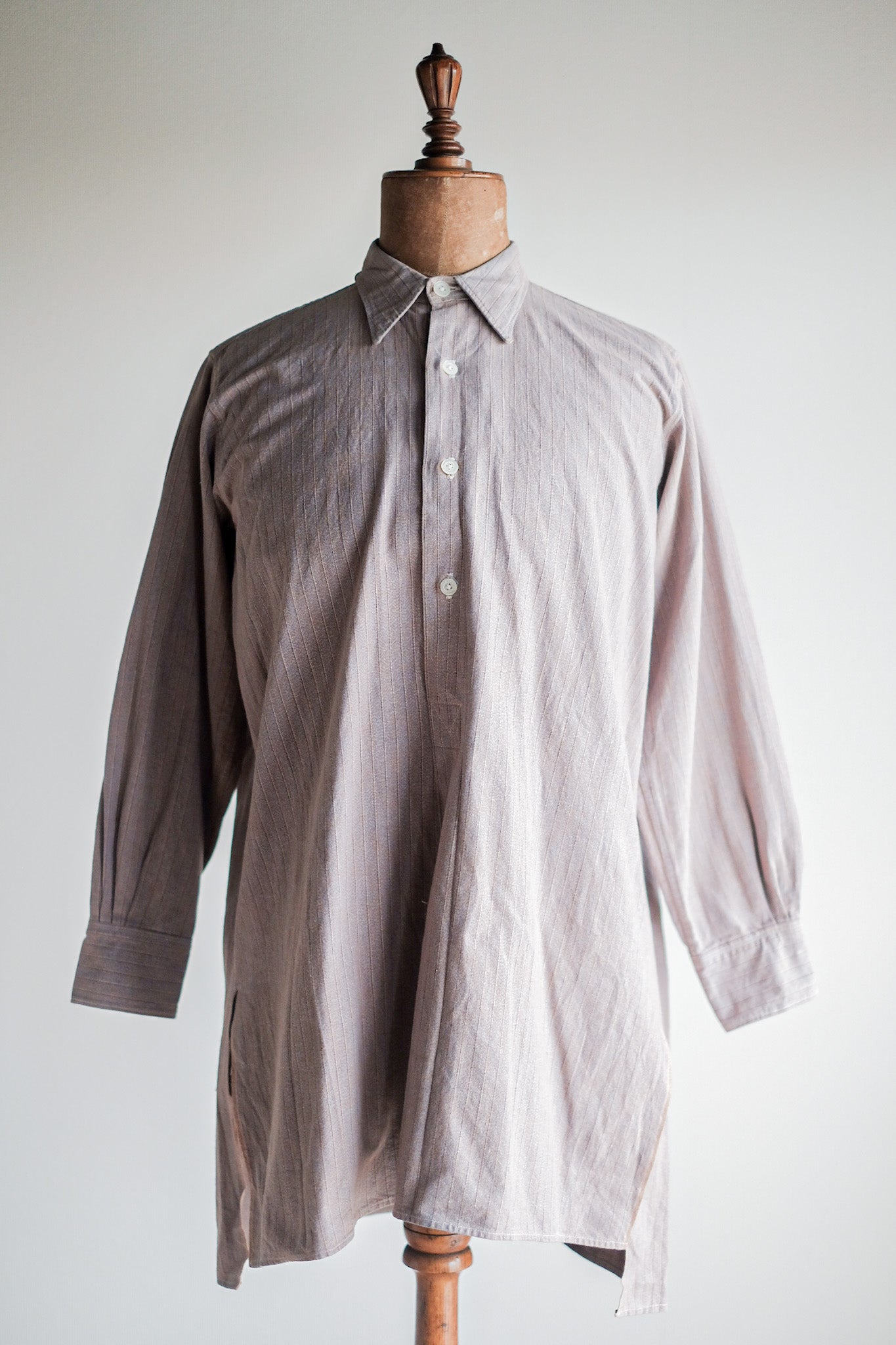 【~40's】French Vintage Grandpa Shirt "Dead stock"