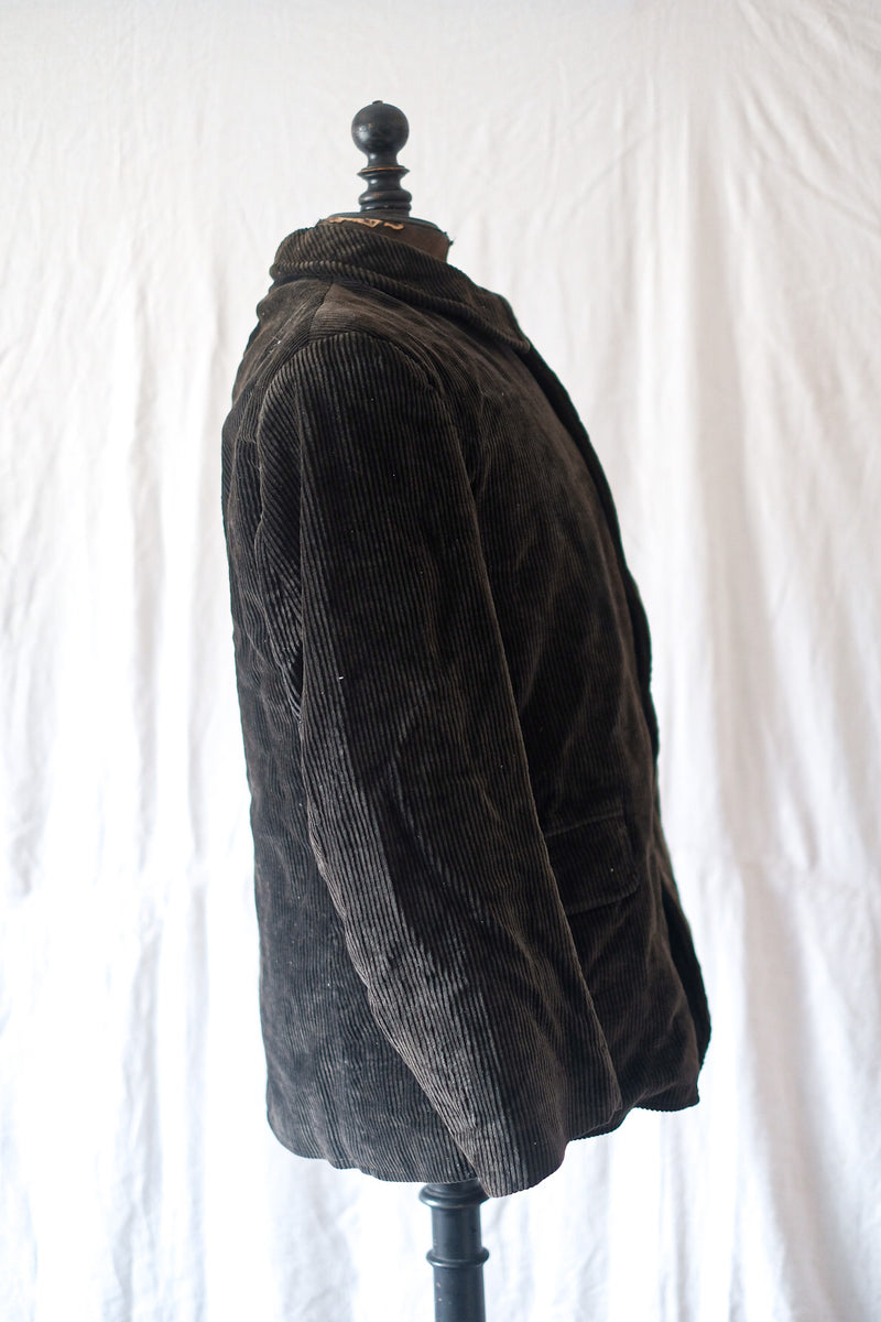 【~50's】French Vintage Dark Brown Corduroy Jacket