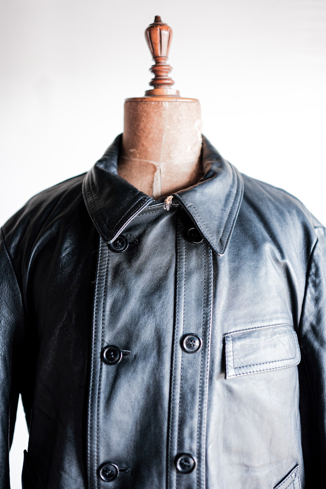 60's】French Vintage Le Corbusier Leather Work Jacket