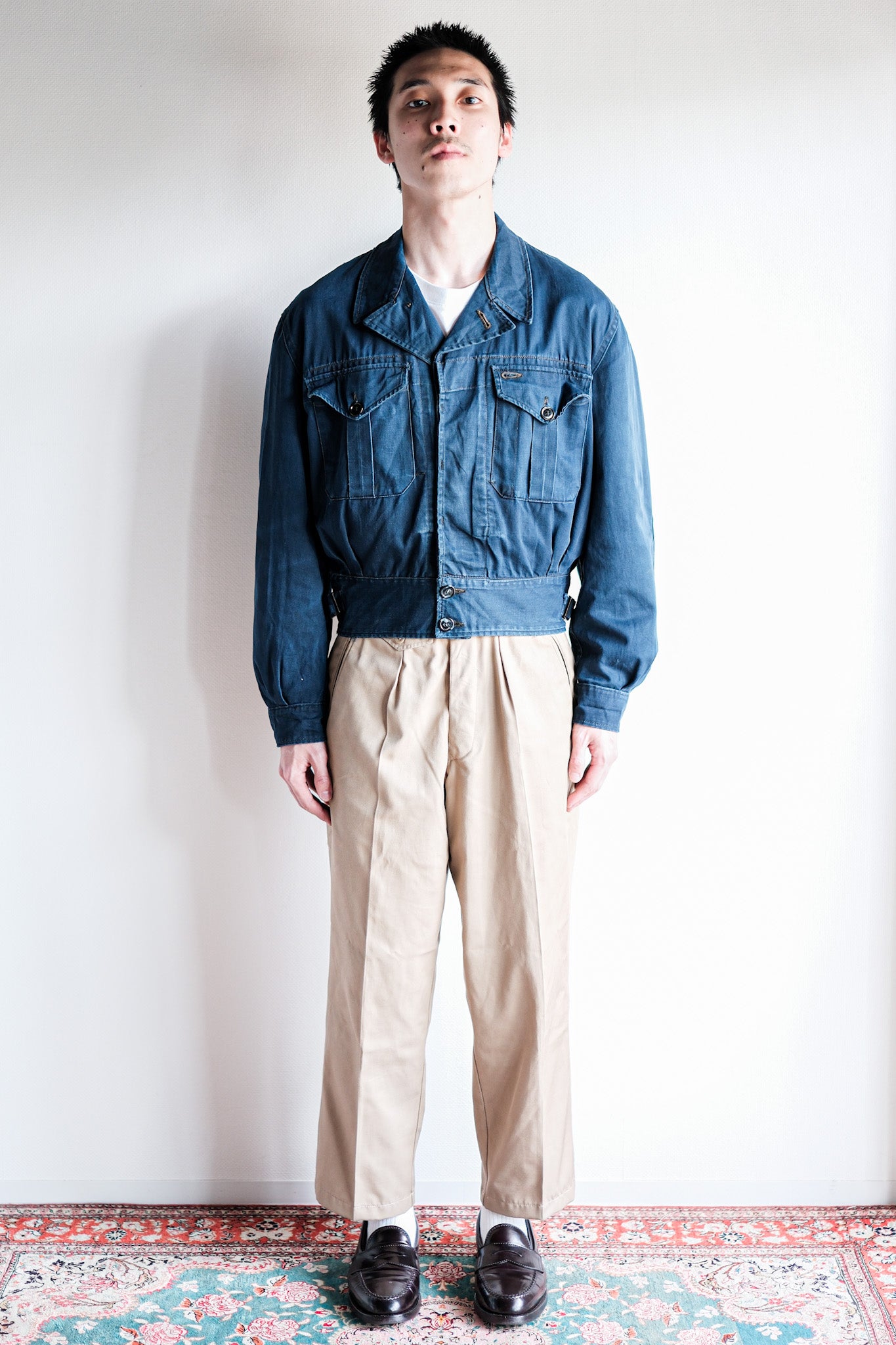 ［~60’s］Royal Canadian Navy Indigo Cotton Twill Work Jacket Size.N2