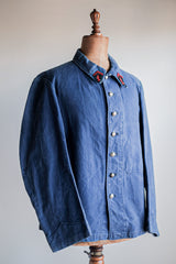 [~ 30's] แจ็คเก็ต French Vintage Indigo Metis Fireman