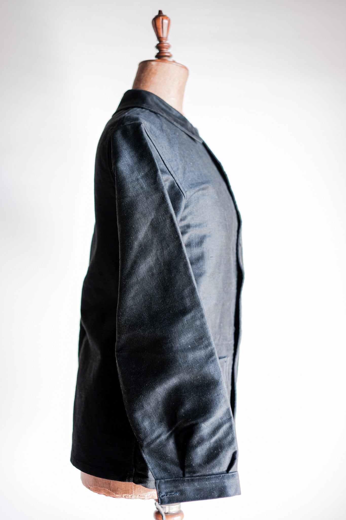 ［~50's］French Vintage Black Moleskin Work Jacket "Dead Stock"