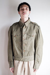 slim fit dress slacks 50's] BRITISH ARMY GREEN DENIM BATTLE DRESS JACKET SIZE.7 