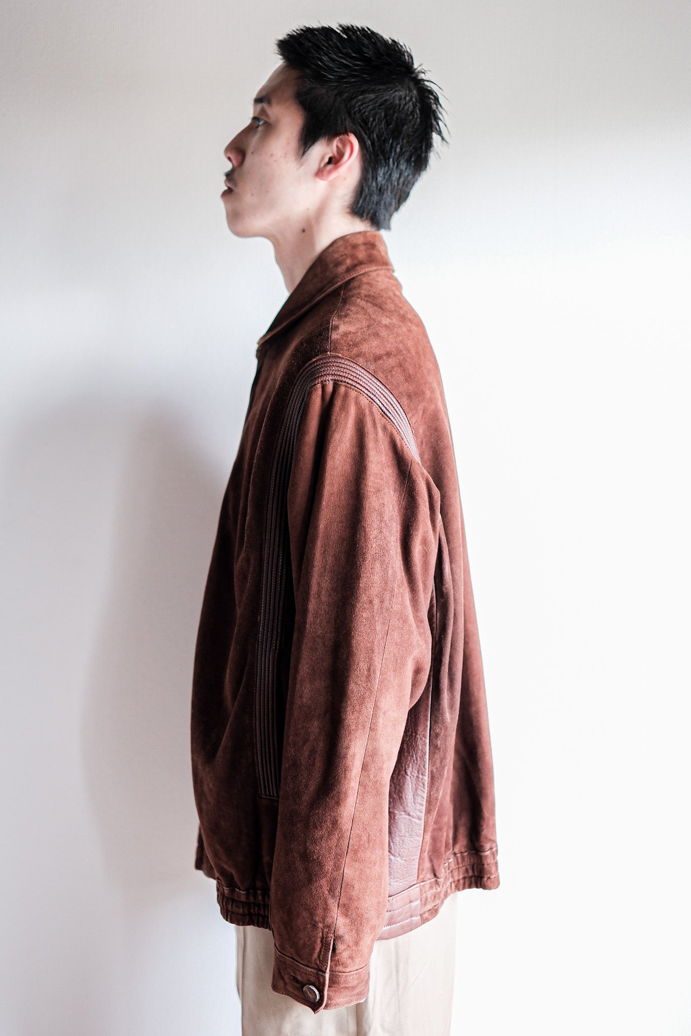 ［~80’s］Old LOEWE Brown Suede Leather Jacket