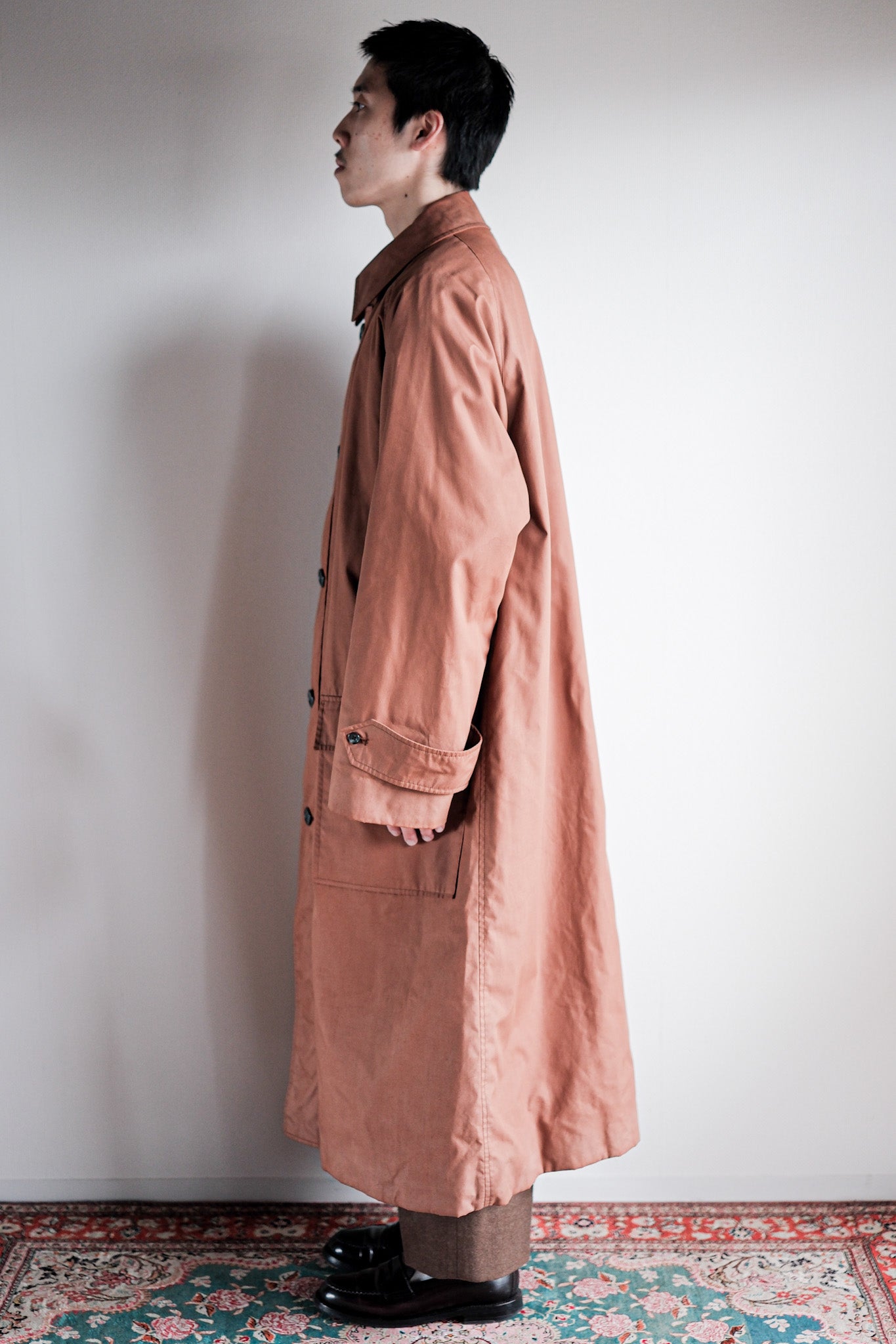 80 s Vintage Aquascutum Single Raglan Soutien Collar Coat