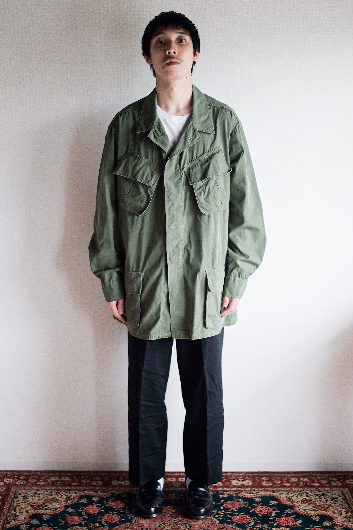 ［~60's］US Army Jungle Fatigue Jacket "3rd Type" Size.LARGE-REGULAR