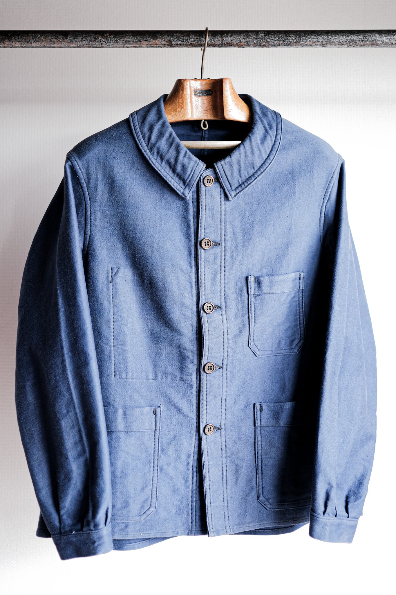 ［~40's］French Vintage Blue Moleskin Work Jacket