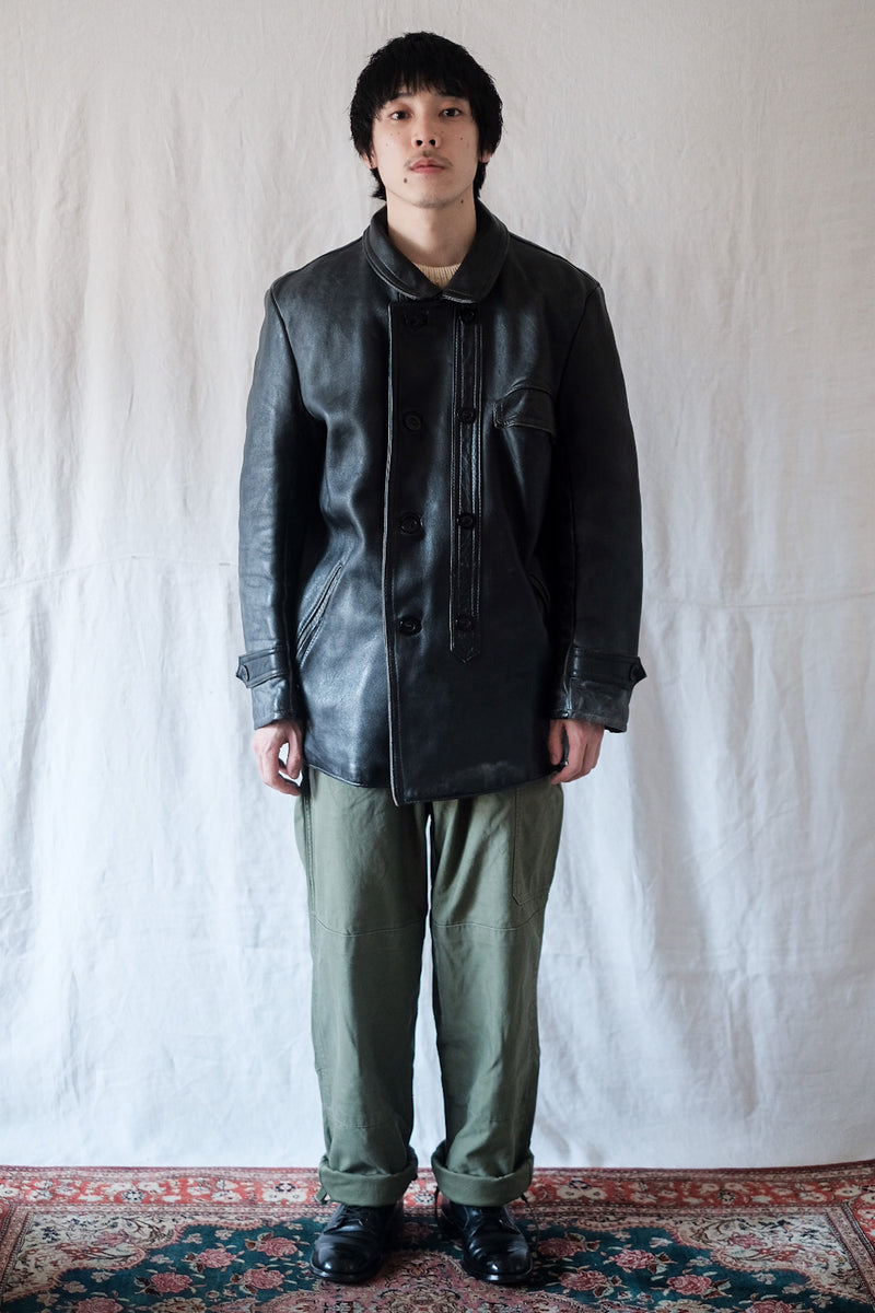 60's】French Vintage Le Corbusier Leather Work Jacket – VIEUX ET