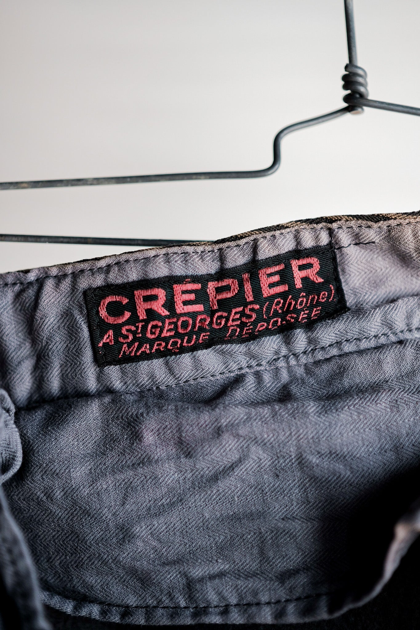 ［~30's］French Vintage Cotton Pique Striped Work Pants "Dead Stock"