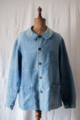 [~ 40's] แจ็คเก็ตงาน Moleskin ของ French Vintage Blue Work