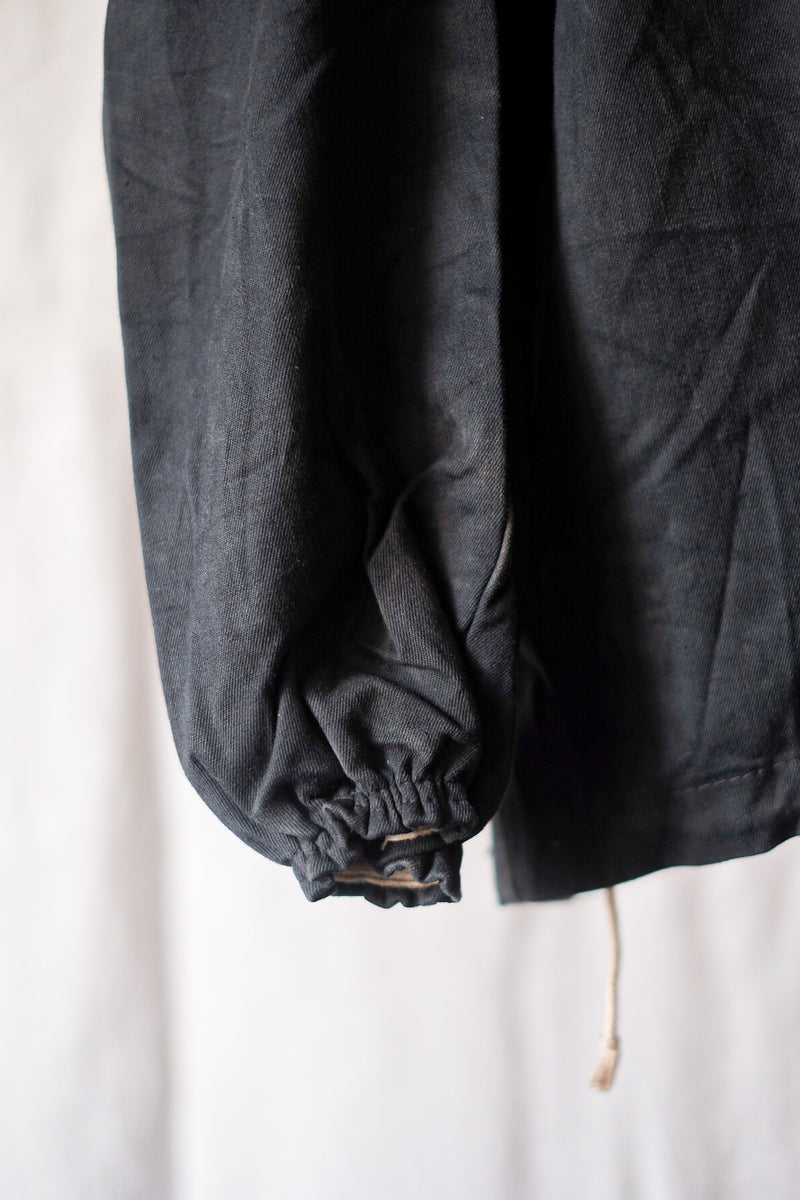 [~ 40's] British Vintage Black Cotton Anorak