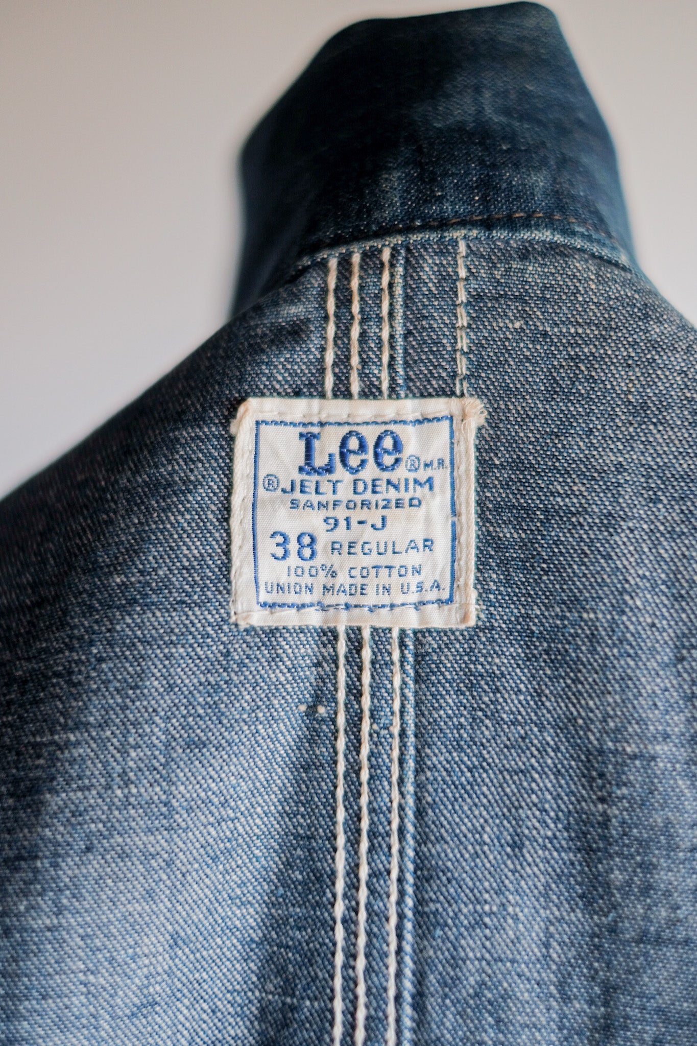 [〜70年代] Vintage Lee 91-J牛仔夾克大小。38R