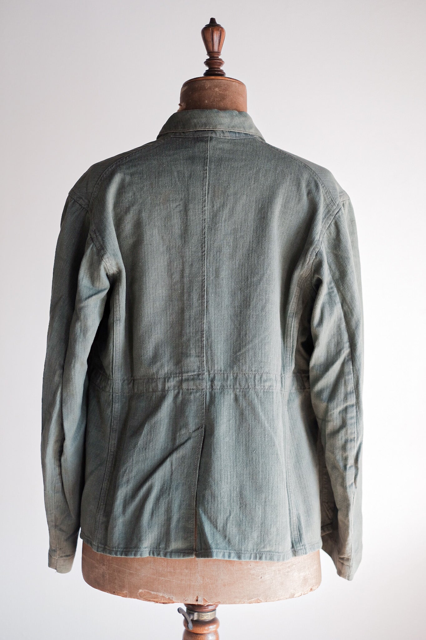 ［~30's］WW2 German Army Drillich Green HBT Linen Jacket