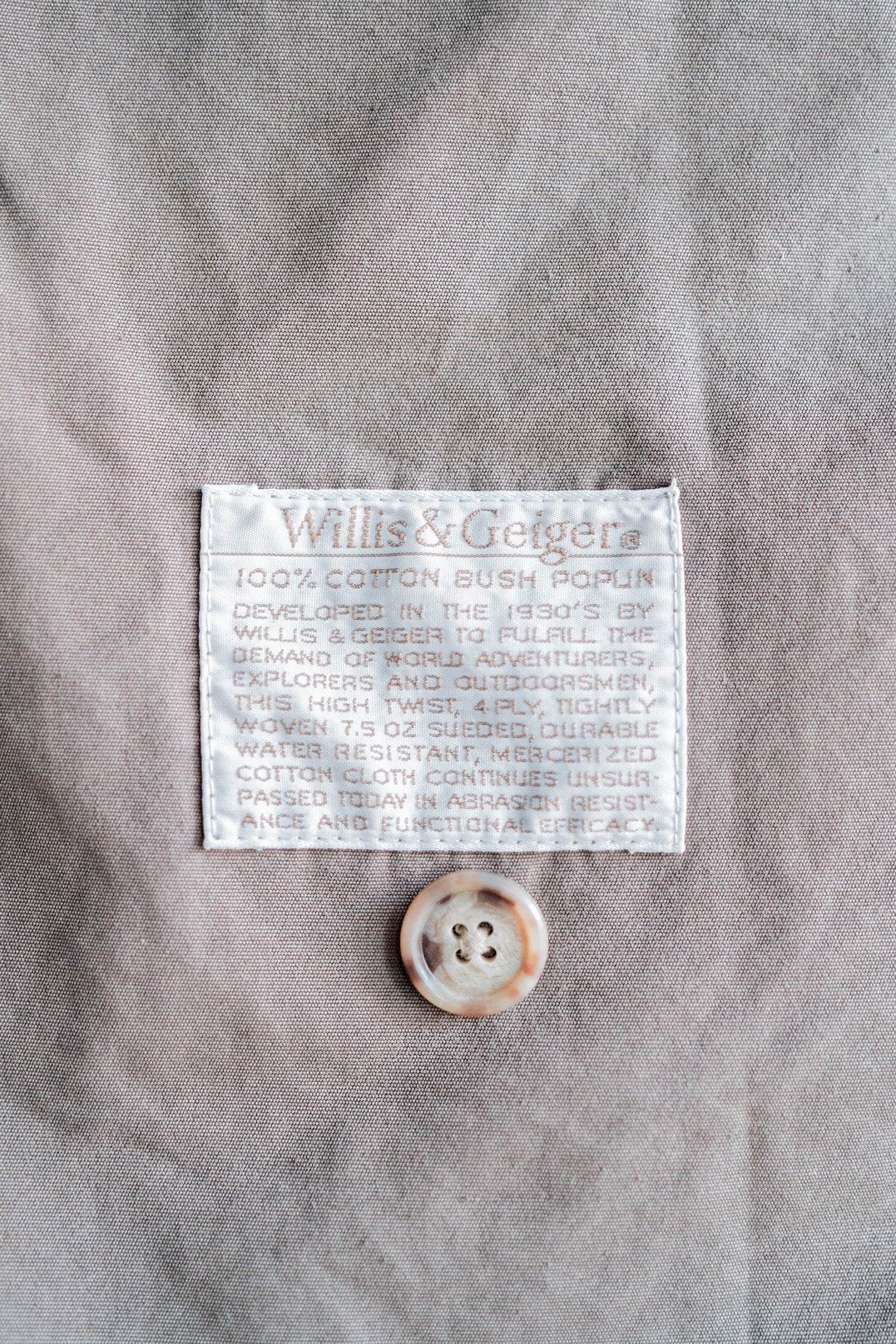 ［~90's］Willis&Geiger Bush Poplin Safari Jacket Size.L-TALL