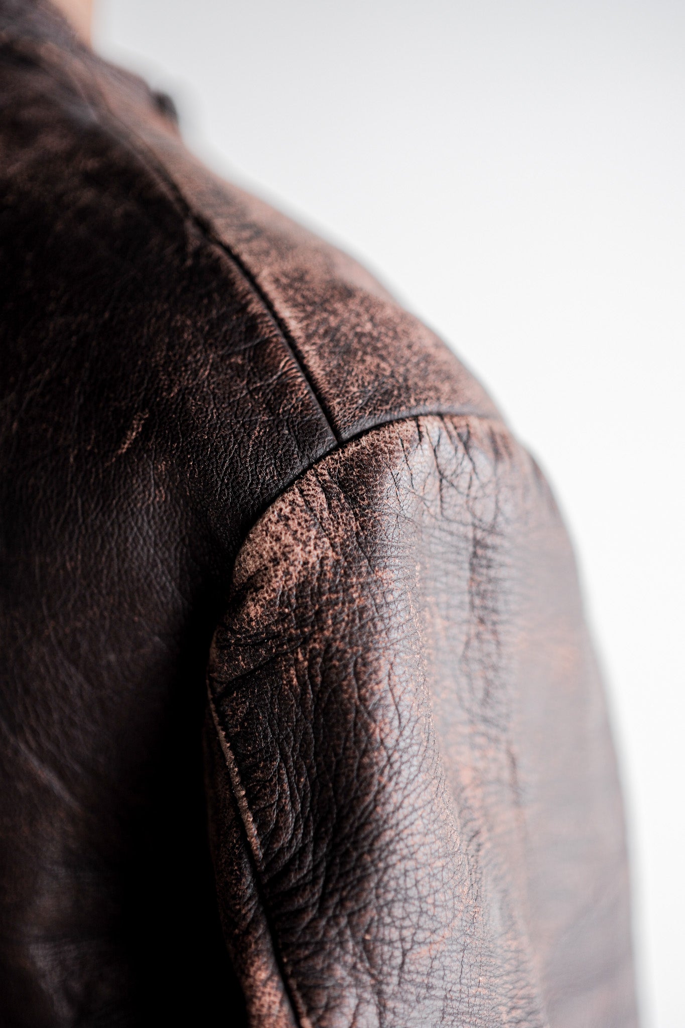 【~30's】German Vintage Double Breasted Motorcycle Leather Jacket