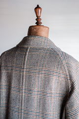 【~80's】Vintage Burberry's Single Raglan Balmacaan Coat Size.54R "Saddle Tweed"