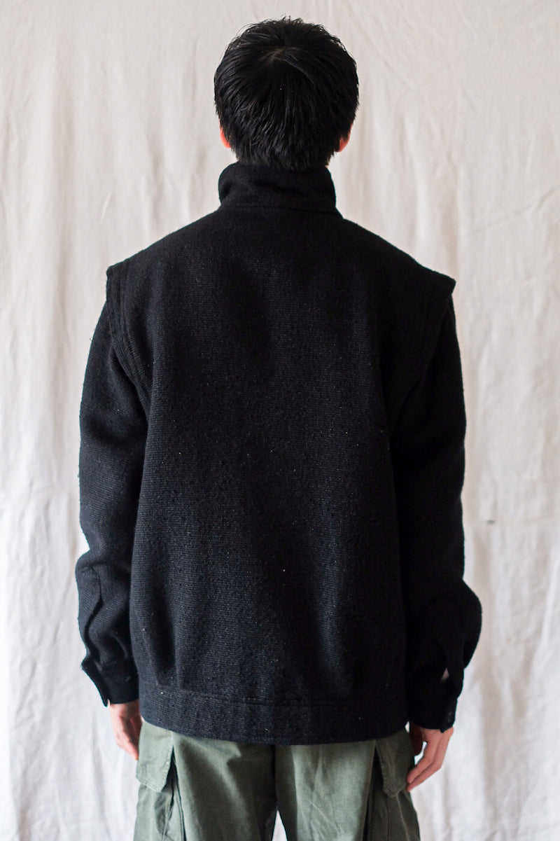 [~ 80's] ผ้าขนสัตว์วินเทจฝรั่งเศส blouson