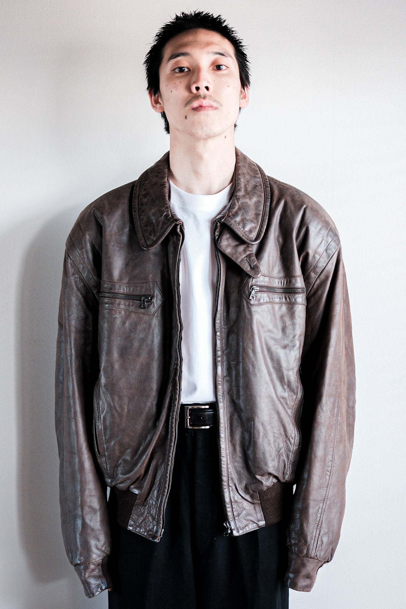 ［~90's］Old SERAPHIN Leather Jacket Size.52