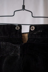 【~30's】French Vintage Dark Brown Corduroy Work Pants