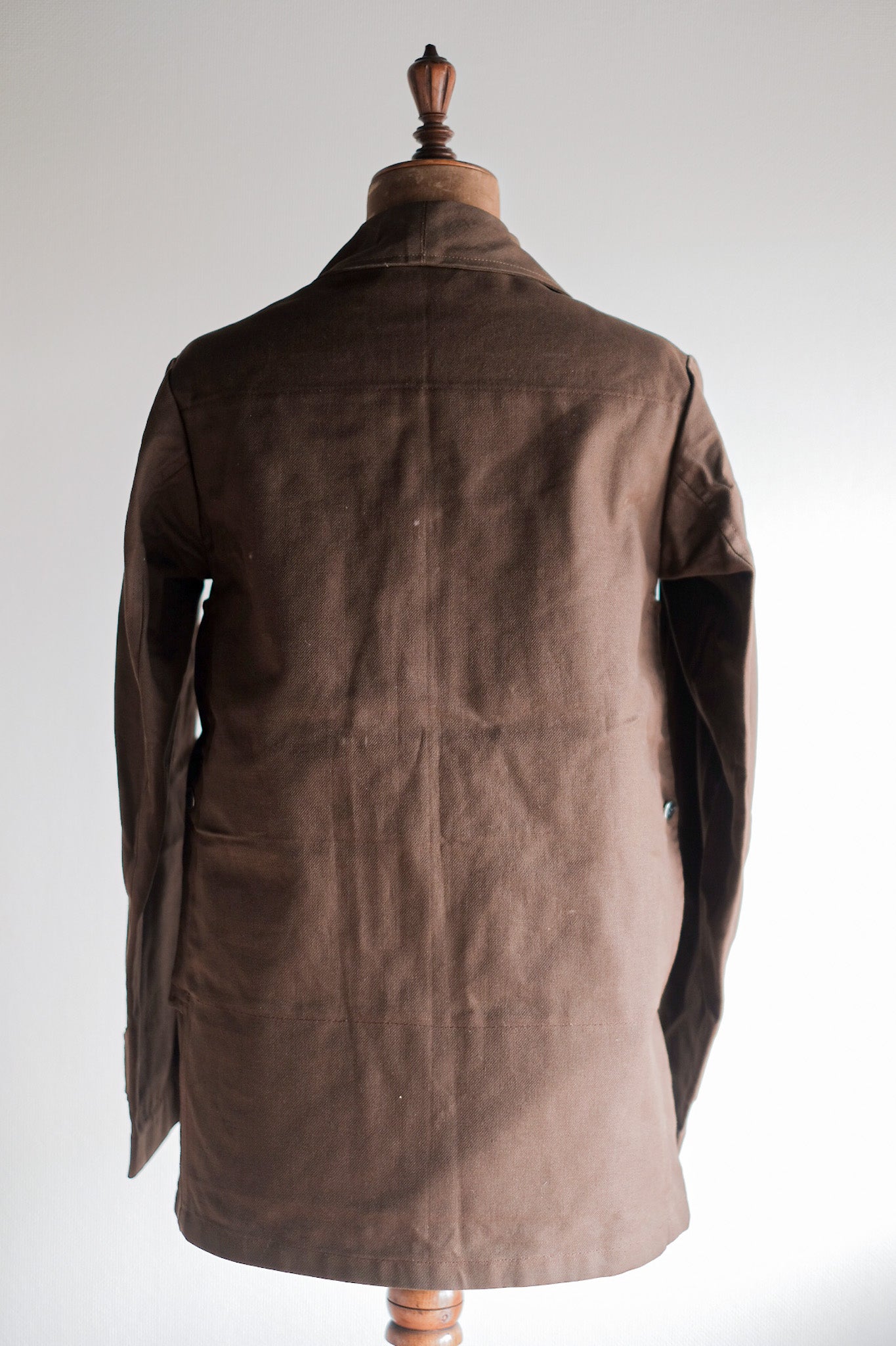 ［~40's］French Vintage Brown Cotton Twill Hunting Jacket "Dead Stock"