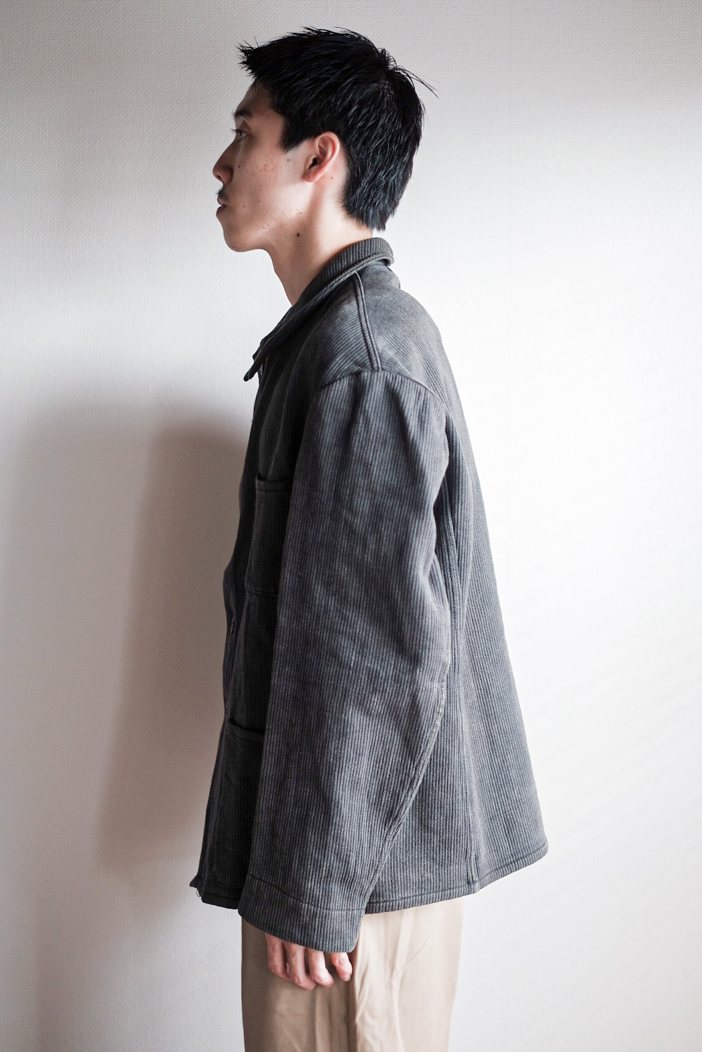 ［~50’s］French Vintage Gray Cotton Pique Work Jacket