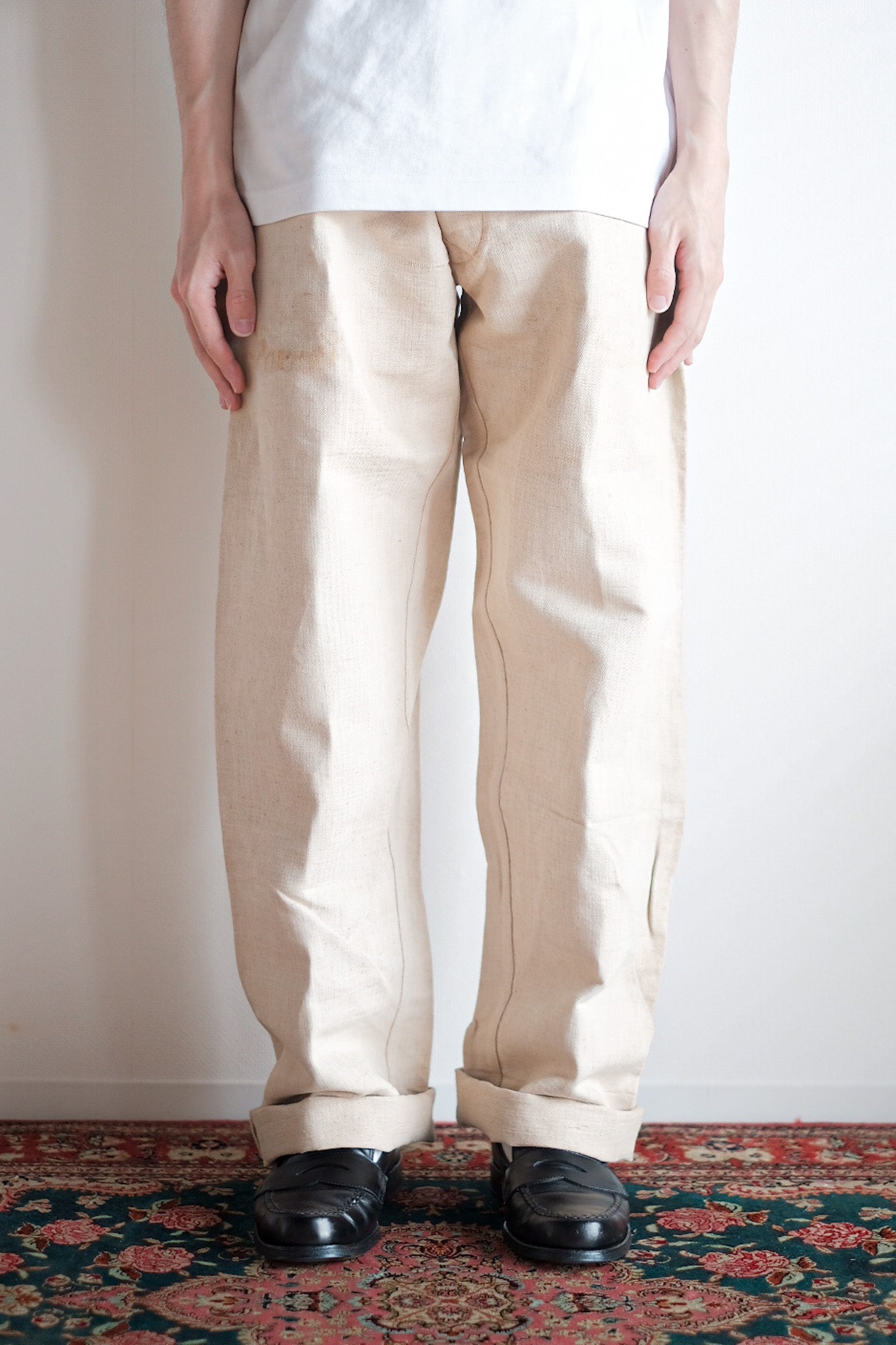 ［~30's］French Army Bourgeron HBT Linen Pant "Dead Stock"