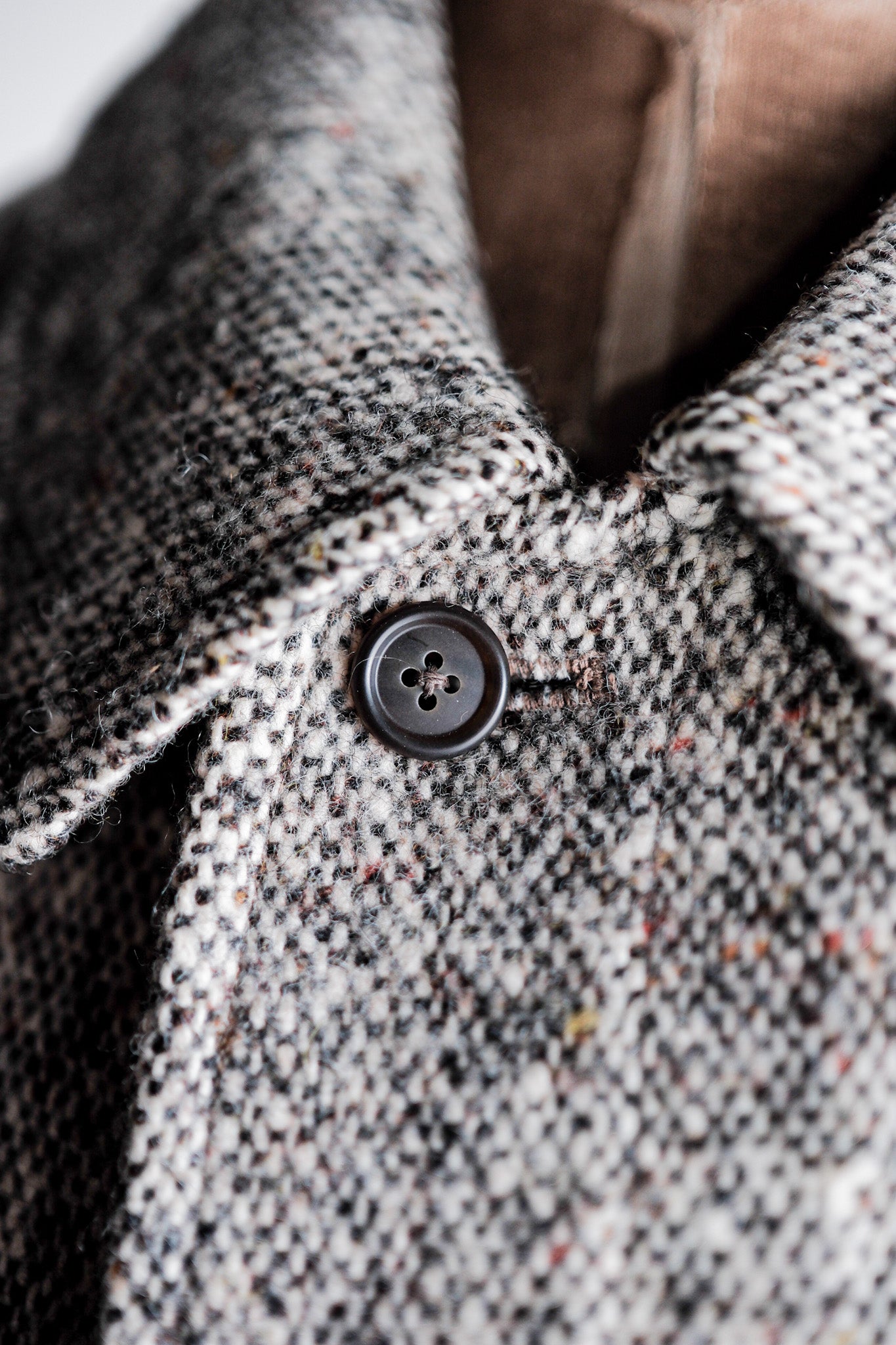 ［~70's］Vintage Burberry's Single Raglan Balmacaan Coat Size.38R "IRISH TWEED" "RAINBOW C 別注"